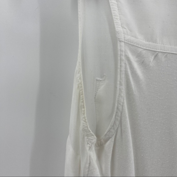 Converse White Sleeveless Sheer Snap Front Blouse - Picture 9 of 11